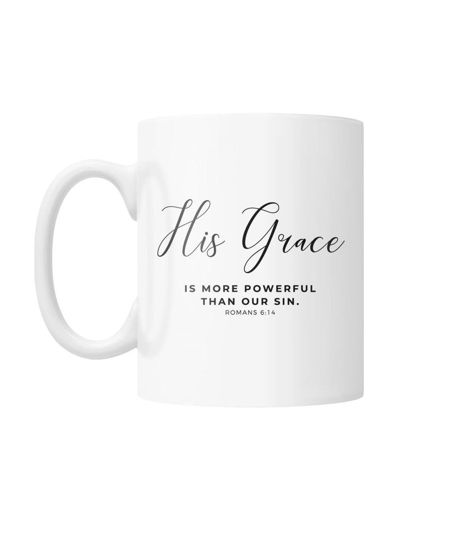 His Grace Is More Powerful Mug